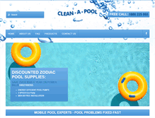 Tablet Screenshot of cleanapool.com.au